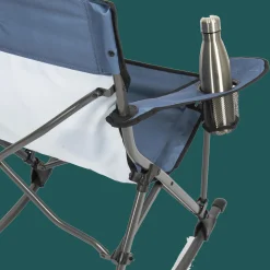 Camp & Go Quad Chairs-CAMP&GO Steel Soft Arm Rocking Blue Quad Chair