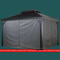 Sojag Gazebo Curtains-Curtains for Messina Gazebo (Gazebo Not Included)