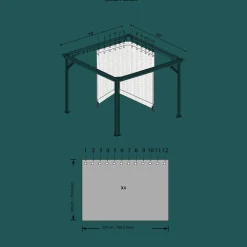 Sojag Gazebo Curtains-Curtains for Moreno Gazebo (Gazebo Not Included)