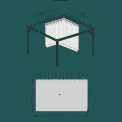 Sojag Gazebo Curtains-Curtains for Mykonos Gazebo (Gazebo Not Included)