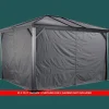Sojag Gazebo Curtains-Curtains for Ventura Gazebo, 10 ft. x 10 ft. Gray, Gazebo Not Included