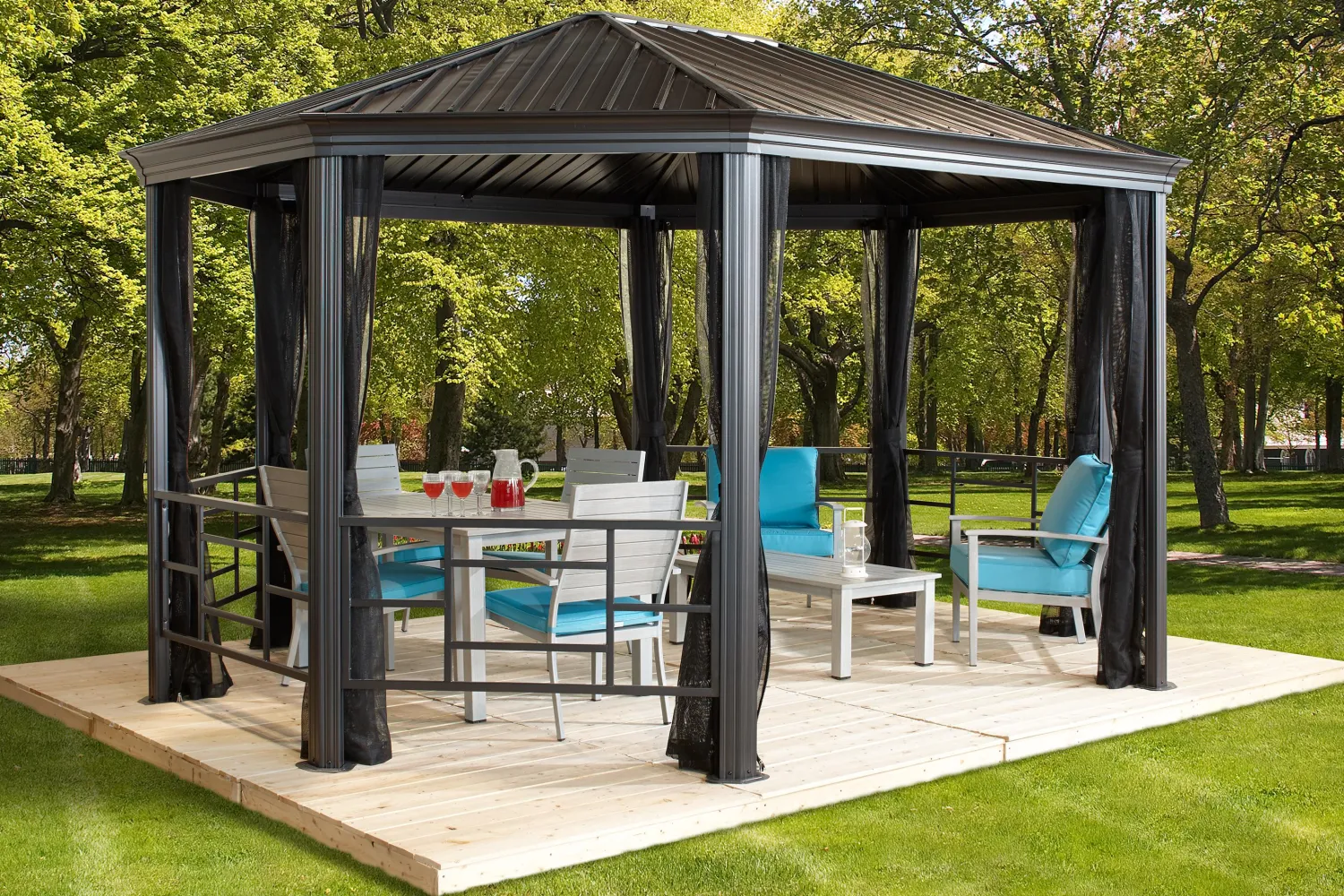 Sojag Gazebo Curtains-Decorative Fences for Komodo Gazebo