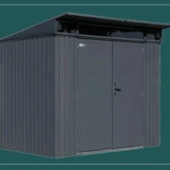 Sojag Metal Sheds-Denali Steel Storage Shed, 8 ft. x 5 ft. Anthracite