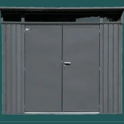 Sojag Metal Sheds-Denali Steel Storage Shed, 8 ft. x 5 ft. Anthracite