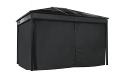 Sojag Gazebo Curtains-Diani Black Polyester Curtains 10 ft. x 12 ft.