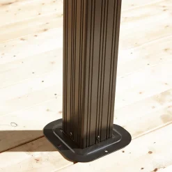 Sojag Hard-Top Gazebos-Genova Hardtop Gazebo, 12 ft. x 12 ft. Dark Brown