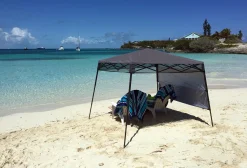 QuikShade Canopy Tents|Pop-Up Canopies-Go Hybrid Slant Leg Pop-Up Canopy, 6 ft. x 6 ft. Red