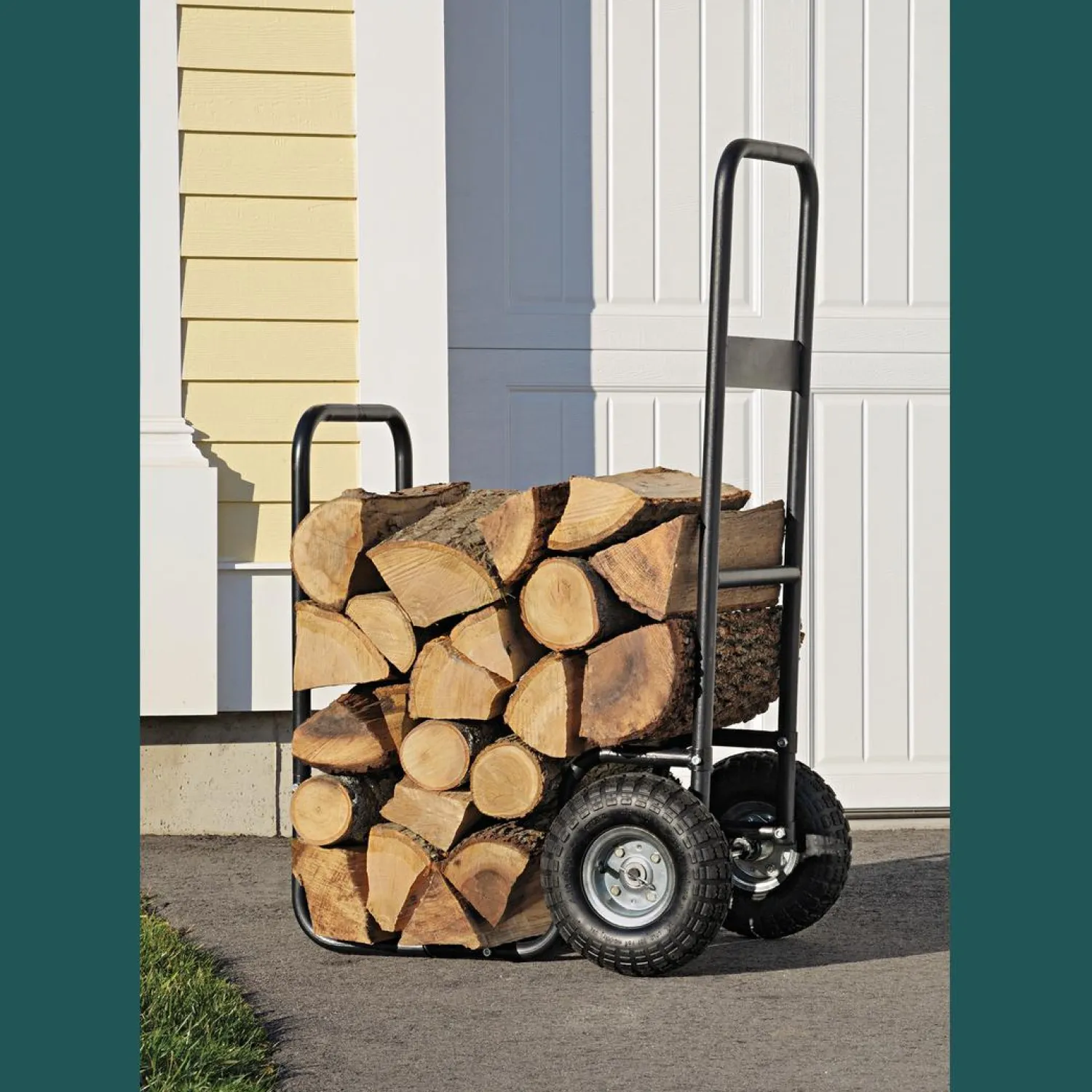 ShelterLogic Firewood Storage-Haul-It Wood Mover Rolling Firewood Cart