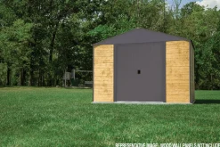 Arrow Metal Sheds-Ironwood Steel Hybrid Shed Kit 8 X 2 Ft. Galvanized Anthracite
