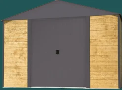 Arrow Metal Sheds-Ironwood Steel Hybrid Shed Kit 10 X 2 Ft. Galvanized Anthracite