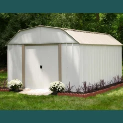 Arrow Metal Sheds-Lexington Steel Storage Shed, 10 ft. x 14 ft. Eggshell