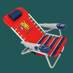 Life is Good® Backpack Beach Chairs-Red Lace-up Backpack Beach Chair