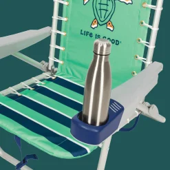 Life is Good® Backpack Beach Chairs-Spearmint Green Lace-up Backpack Beach Chair