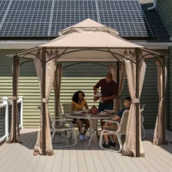 ShelterLogic Soft-Top Gazebos-Magnolia Gazebo, 11 ft. x 11 ft. Bronze