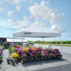 QuikShade Pop-Up Canopies|Canopy Tents-Marketplace MP100 Straight Leg Pop-Up Canopy, 10 ft. x 10 ft. White