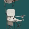 QuikShade Canopy Beach Chairs-Max Shade Folding Chair, Khaki/Gray