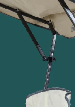 QuikShade Canopy Beach Chairs-Max Shade Folding Chair, Khaki/Gray