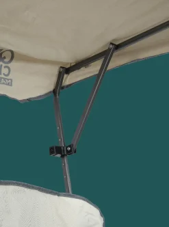 QuikShade Canopy Beach Chairs-Max Shade Folding Chair, Khaki/Gray