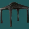 Sojag Hard-Top Gazebos-Messina Hardtop Gazebo, 10 ft. x 10 ft. Gray