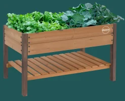 Miracle-Gro Raised Beds-Wood 2 x 4 x 2.3 ft Raised Garden Planter with Shelf