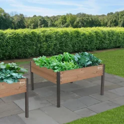 Miracle-Gro Raised Beds-Wood 4 x 4 x 2.3 ft. Raised Garden Planter