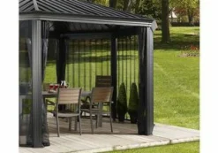 Sojag Gazebo Curtains-Mosquito Netting Front and Back Door for the Komodo 12' x 15' Gazebo