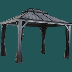 Sojag Hard-Top Gazebos-Mykonos II Double Roof Hardtop Gazebo