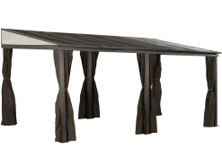 Sojag Wall-Mounted Gazebos-Portland Wall-Mounted Hardtop Gazebo