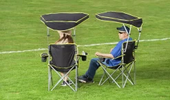 QuikShade Canopy Chairs|Canopy Beach Chairs-Quik Shade Heavy Duty MaxShade™ Chair, Black