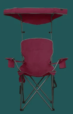 QuikShade Canopy Chairs|Canopy Beach Chairs-Quik Shade Max Shade Folding Chair - Red/Gray