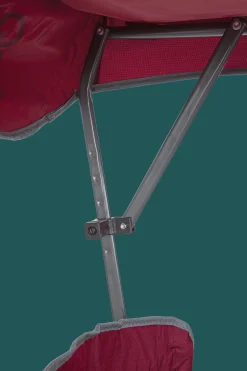 QuikShade Canopy Chairs|Canopy Beach Chairs-Quik Shade Max Shade Folding Chair - Red/Gray