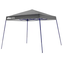 QuikShade Pop-Up Canopies|Canopy Tents-Quik Shade Solo Steel Grey and Dark Blue Pop-up Canopy