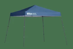 QuikShade Pop-Up Canopies|Canopy Tents-Quik Shade Solo Steel Midnight Blue 10x10 ft. Slant Leg Pop-up Canopy