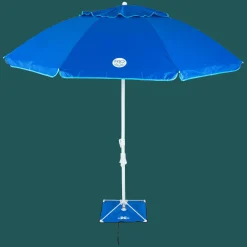 Rio Beach Beach Umbrellas-7 x 7 ft Blue Beach Umbrella with ANCHORX™ System