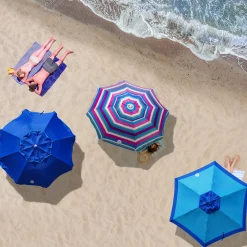 Rio Beach Beach Umbrellas-6.5 x 6.5 ft Multi Beach Umbrella with Sand Anchor