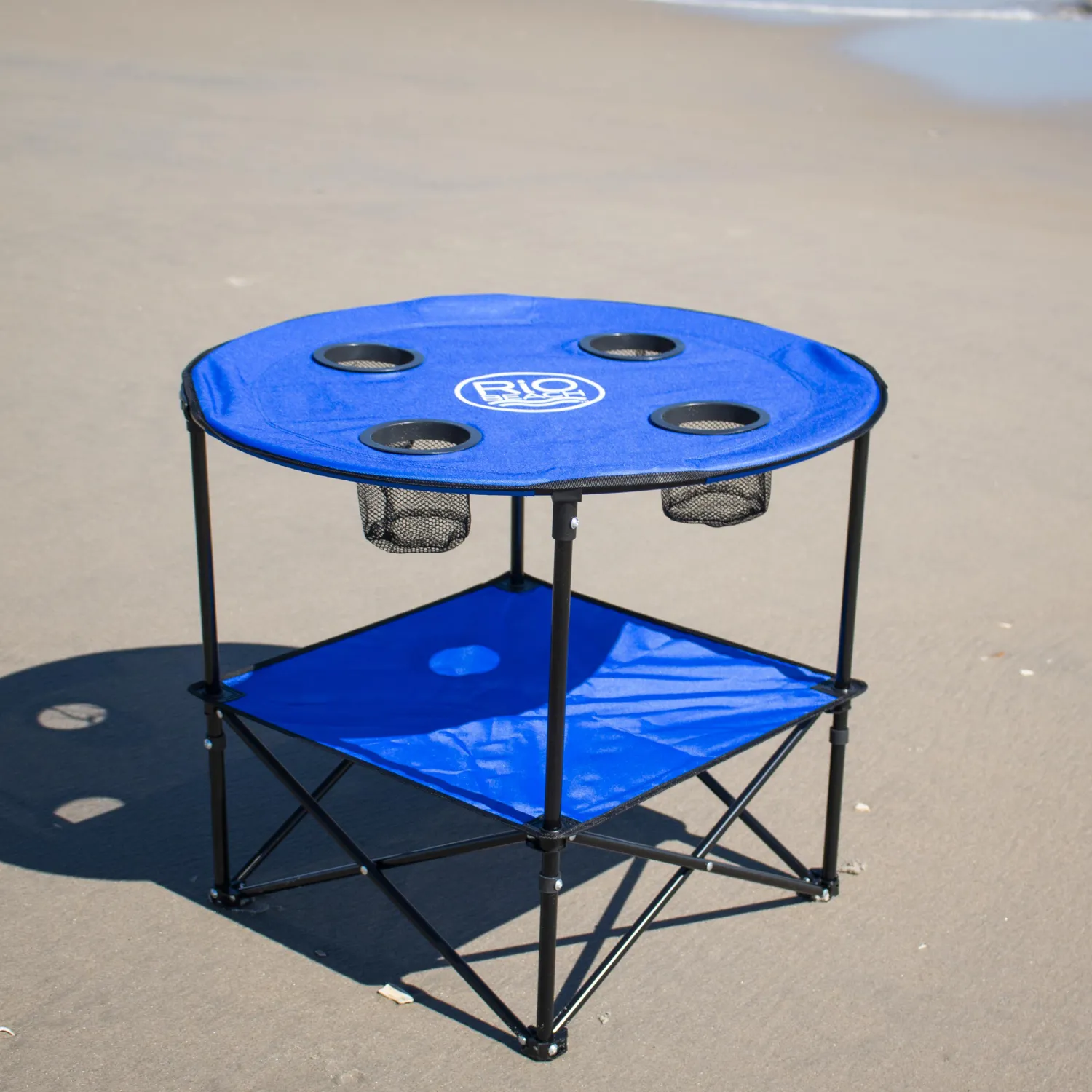 Rio Beach Tables|Beach Tables-Blue 28” Folding Portable Family Table