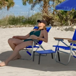 Rio Beach Beach Tables-Blue Ultra Compact Fabric Folding Table