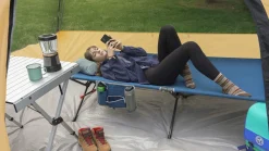 Rio Beach Camping Cots-RIO Gear 3 x 7 x 2 ft Black XL Camping Cot - 2 pack, Total Price $74.99