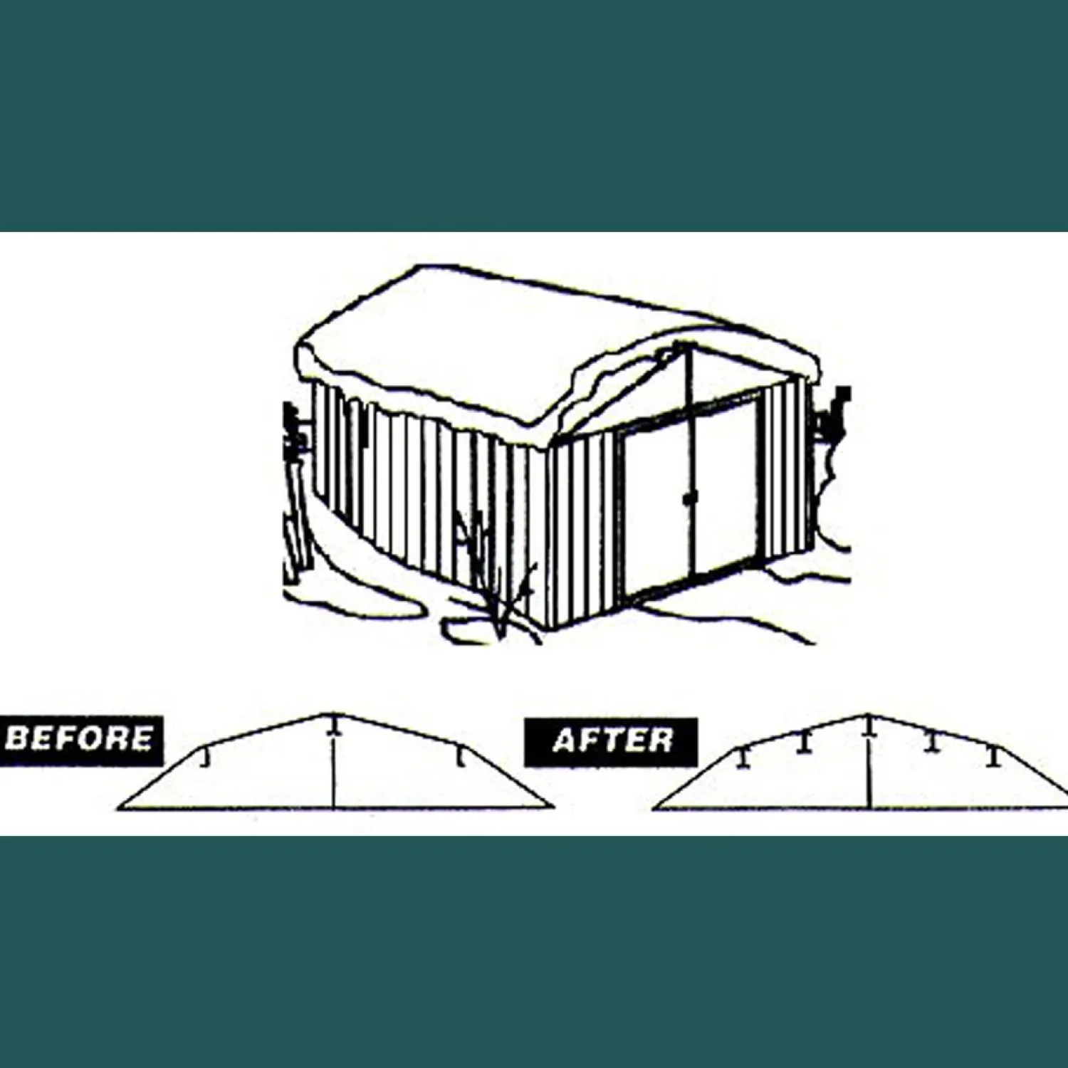Arrow Roof Strengthening Kits-Roof Strengthening Kit for Sheds 10 ft. x 13 ft. and 10 ft. x 14 ft. (except Swing Door units)