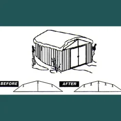Arrow Roof Strengthening Kits-Roof Strengthening Kit for Sheds 10 ft. x 6 ft., 10 ft. x 8 ft., 10 ft. x 9 ft., and 10 ft. x 10 ft. (except Swing Door units)