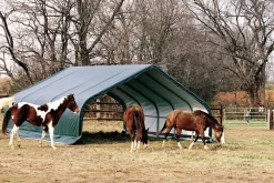 ShelterLogic Portable Sheds-Run-In Shelter Round, 12 ft. x 20 ft. x 10 ft.