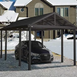 Sojag Boat|Truck/Suv-Samara Carport, 12 ft x 20 ft Dark Grey