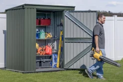 Miracle-Gro Garden Sheds|Metal Sheds-Scotts Lawn Care Storage Shed, 6x4, Green