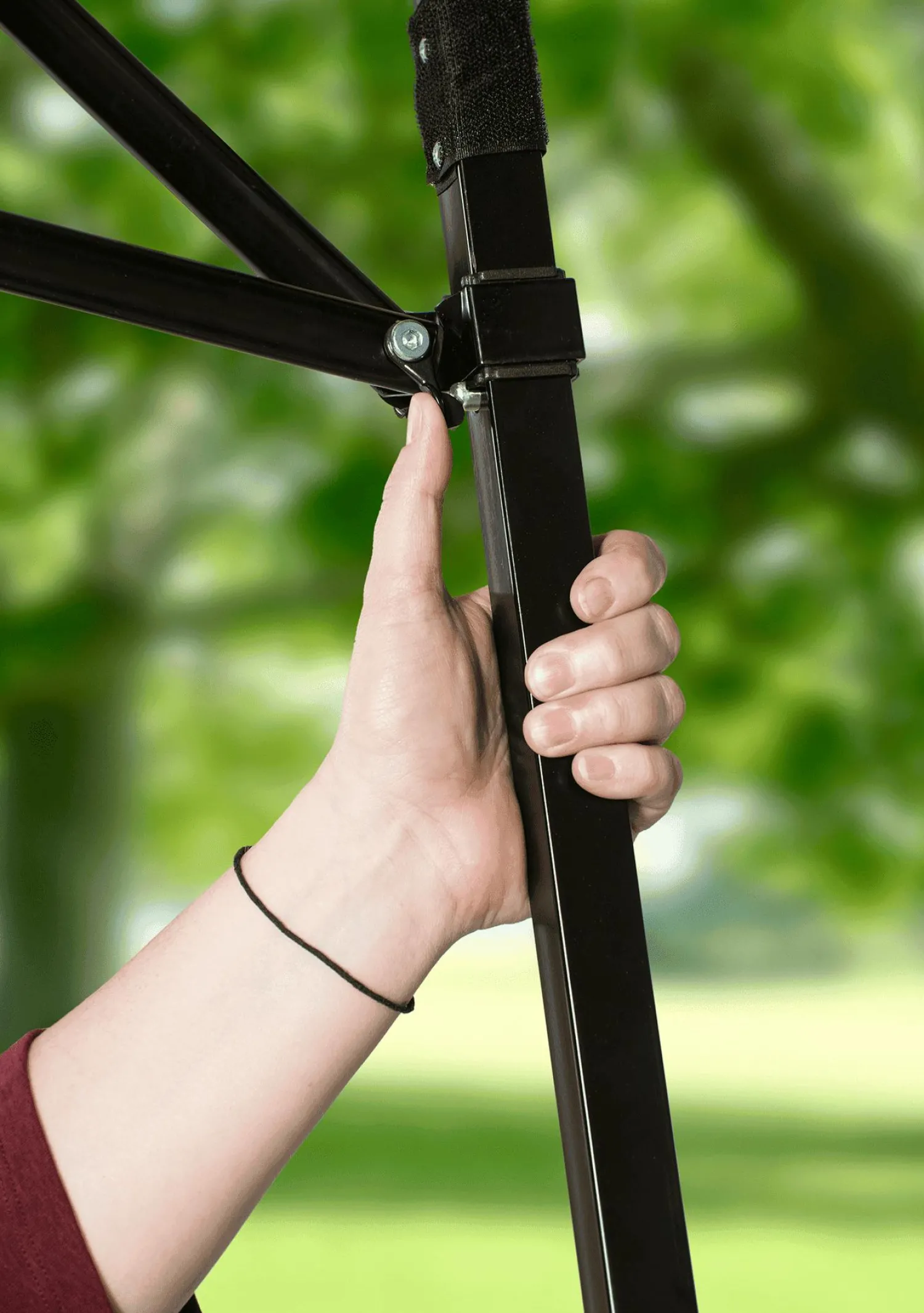 QuikShade Pop-Up Canopies-Shade Tech SlantLeg Pop-Up Canopy Tent Blue