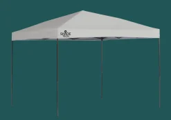 QuikShade Pop-Up Canopies-Shade Tech ST100 Straight Leg Pop-Up Canopy, 10 ft. x 10 ft. Grey