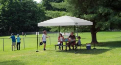 QuikShade Pop-Up Canopies-Shade Tech ST100 Straight Leg Pop-Up Canopy, 10 ft. x 10 ft. Grey