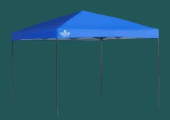 QuikShade Pop-Up Canopies-Shade Tech Straight Leg Pop-Up Canopy Tent Blue