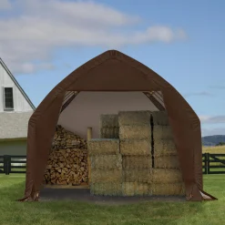 ShelterLogic Portable Sheds-13 x 20 x 12 ft Brown Alpine Barn