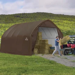 ShelterLogic Portable Sheds-13 x 20 x 12 ft Brown Alpine Barn