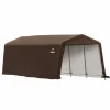 ShelterLogic Portable Sheds-20 x 10 x 8 ft Brown 3-in-1 Run-in Shelter
